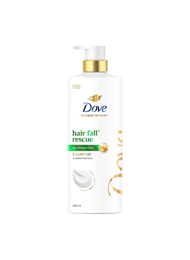 Dove Hair Fall Rescue Shampoo 650 ml|| For Damaged Hair|| Hair Fall Control for Thicker Hair - Mild Daily Anti Hair Fall Shampoo for Men & Women